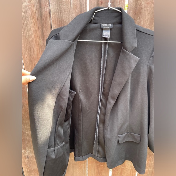 SOHO APPAREL | Women’s Black Stretch Blazer - Picture 2 of 5